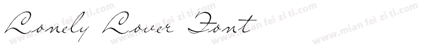 Lonely Lover Font字体转换
